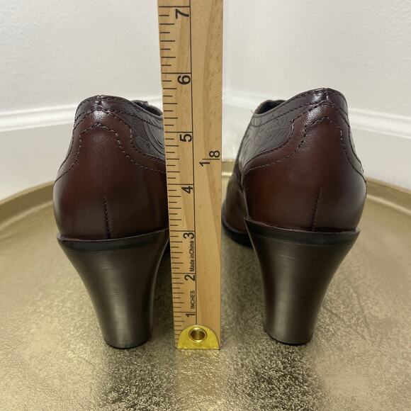 ANTONIO MELANI Brown Leather Booties Size 9 - Picture 12 of 12